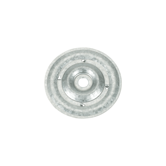 2-inch round barbed stress plate for roofing membranes and cover boards