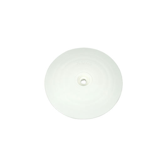 3-inch white plastic stress plate with flat bottom for rigid board insulation