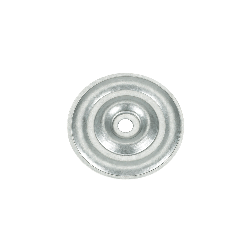 2-inch round flat-bottom stress plate for rigid insulation on wood and steel decks
