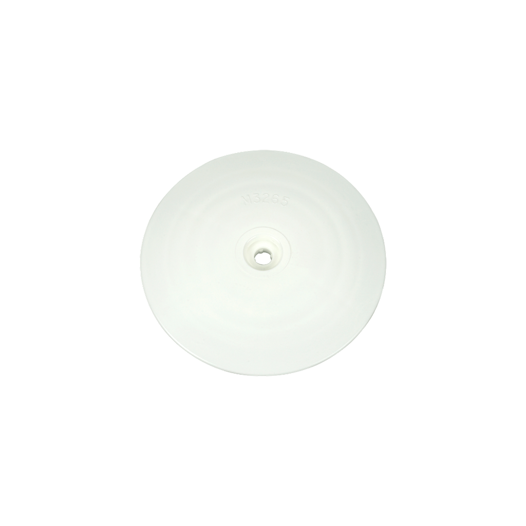 3-inch white plastic stress plate with flat bottom for rigid board insulation
