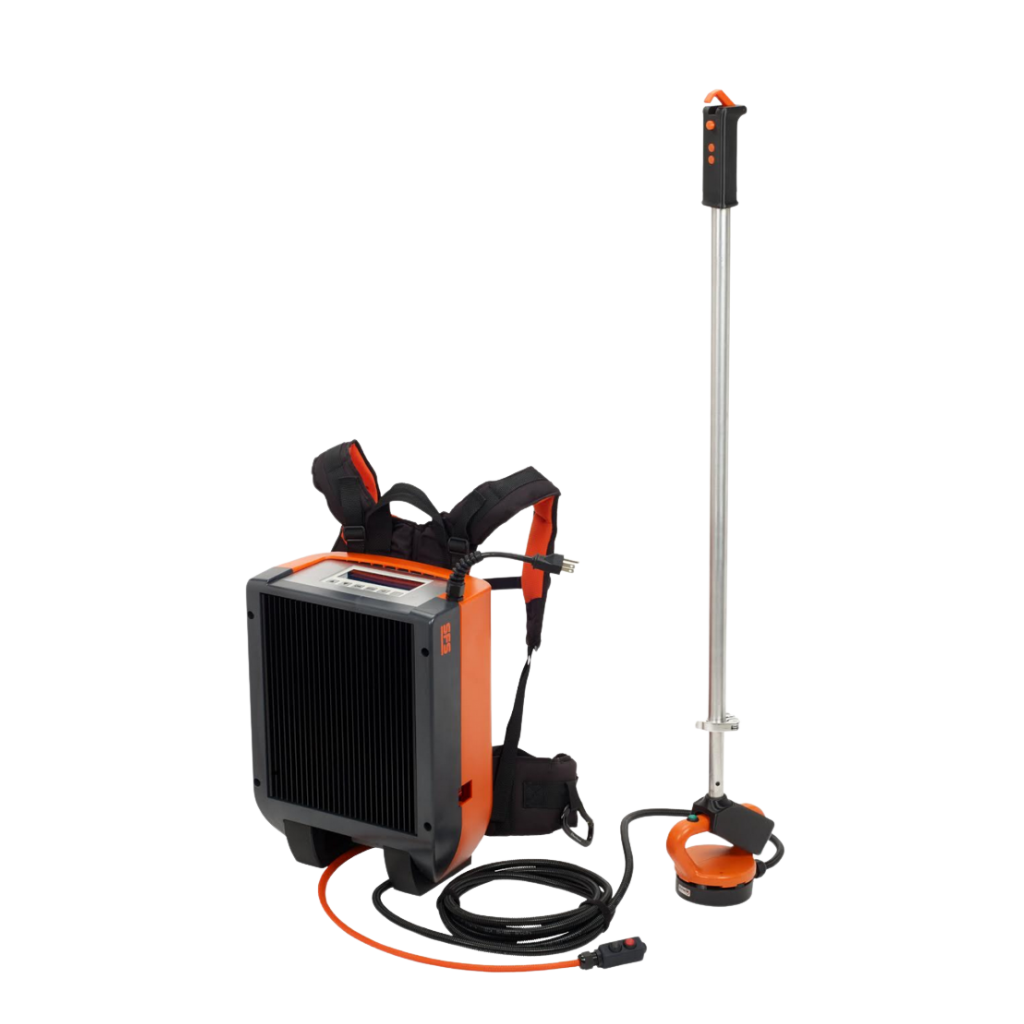Portable isoweld backpack induction welding tool for flexible membrane welding
